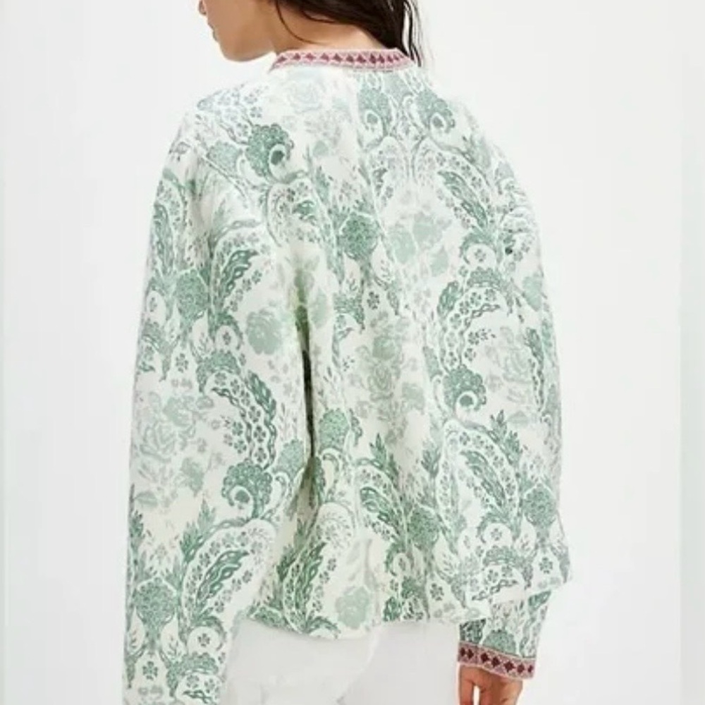 FINAL PRICE REDUCTION NWOT Free People Drifter Jacket Sweatshirt. L. SO CUTE! 🥰 - Picture 2 of 9